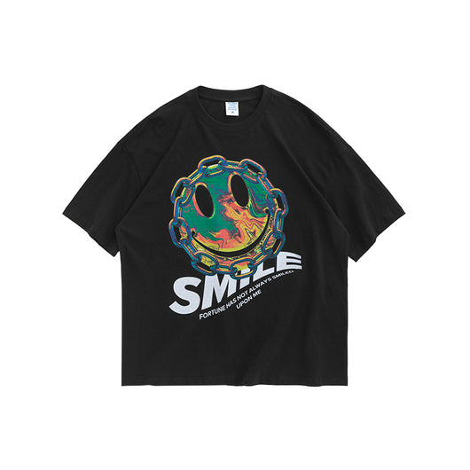 Playera de Manga Corta con Estampado Smiley para Hombre - Image 14