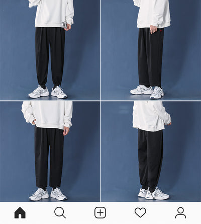Pantalones Deportivos Holgados con Cordón - Corte Ancho Versátil - Image 4