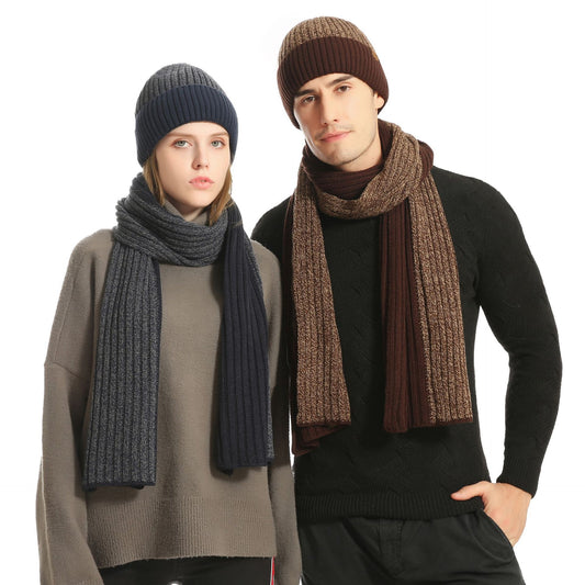 Conjunto Invernal de Gorro, Bufanda y Guantes Acolchados para Hombre
