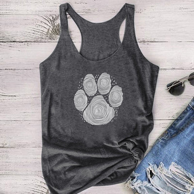 Chaleco Estampado Huella de Perro para Mujer - Diseño Divertido Verano - Image 18