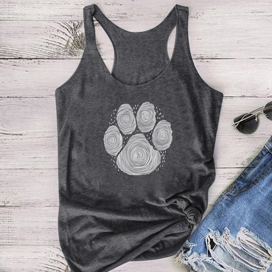 Chaleco Estampado Huella de Perro para Mujer - Diseño Divertido Verano - Image 18