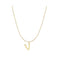 S925 sterling Plateado vintage 26 letter necklace V