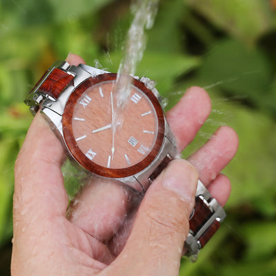 Reloj de Cuarzo para Hombre en Madera - Resistente al Agua - Image 5