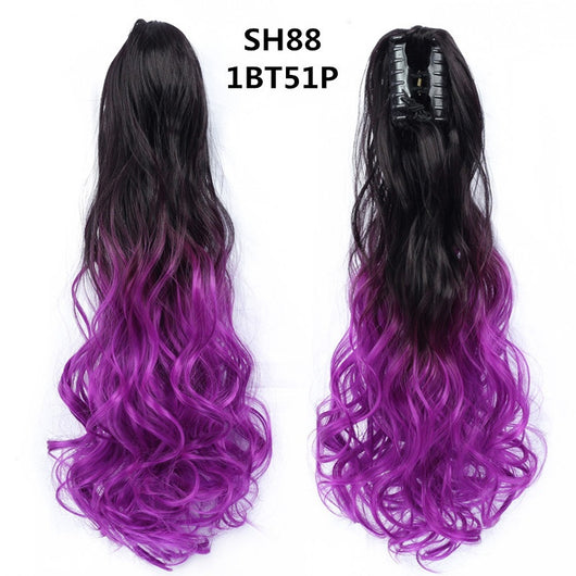 Clip Extensión de Cabello Rizado Multicolor con Cola de Caballo - Image 17