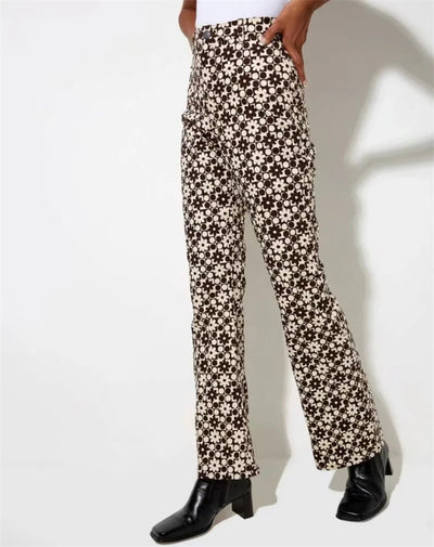 Pantalones Rectos de Cintura Alta con Efecto Agua - Image 13