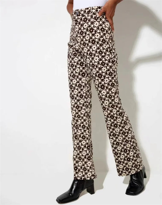 Pantalones Rectos de Cintura Alta con Efecto Agua - Image 13
