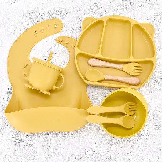 Set de Plato Compartido con Diseño de Ositos de Silicona - 9 Piezas - Image 3