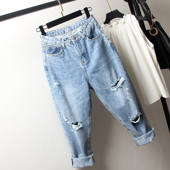 Jeans Oversized Rotos para Mujer