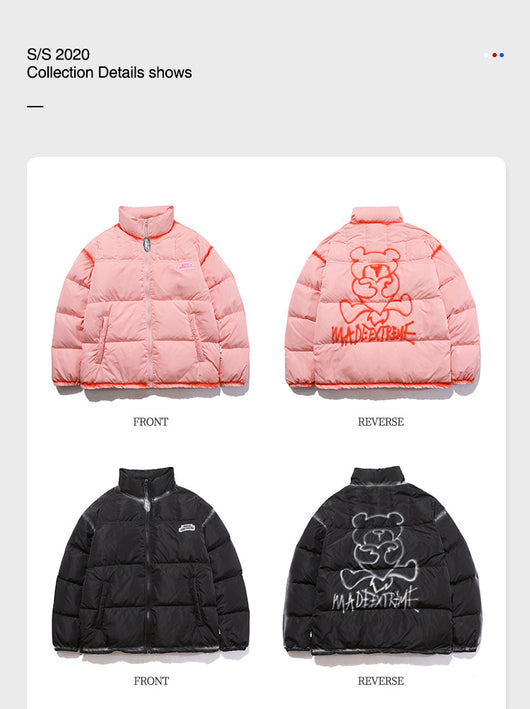 Chaqueta Acolchada para Hombre con Estampado Graffiti Bear - Algodón Premium - Image 10