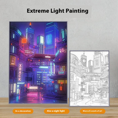 Lámpara LED 3D Pintura Luminosa - Cuadro Decorativo Changsha Noche
