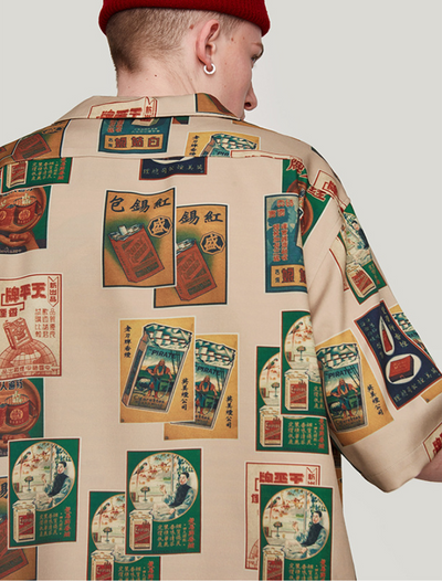 Camisa Hombre Verano Estilo Retro con Estampado Digital - Corte Relajado Casual - Image 3