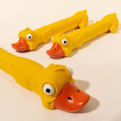 Juguete Dental de Látex para Perros con Diseño de Pato Amarillo - Alivio de Estrés y Limpieza de Dientes - Image 5