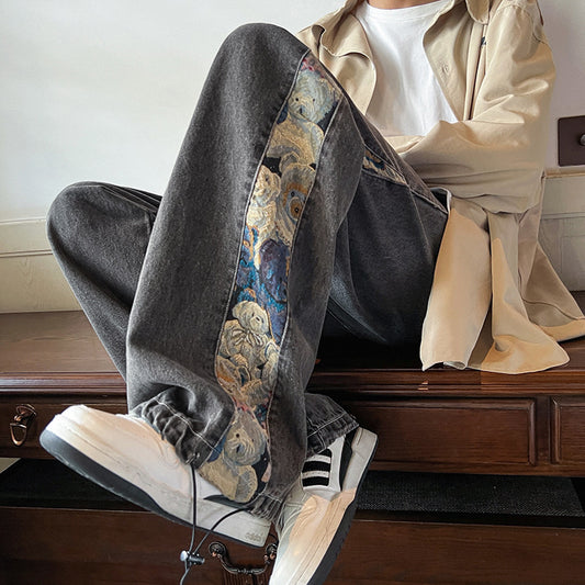 Jeans Holgados de Moda Urbana para Hombre - Diseño Parejas Casual Otoño