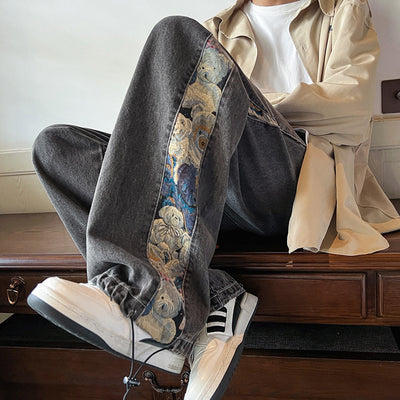 Jeans Holgados de Moda Urbana para Hombre - Diseño Parejas Casual Otoño