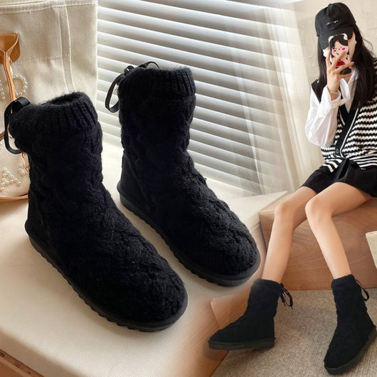 Zapatos de Algodón Acolchados con Lana y Terciopelo Antideslizantes - Image 8