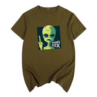 Camiseta Unisex de Manga Corta con Diseño de Caricatura Satírica - Image 18