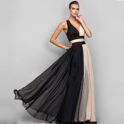 Vestido Largo Elegante Escote V Espalda Descubierta - Diseño Europeo - Image 3