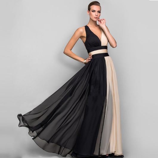 Vestido Largo Elegante Escote V Espalda Descubierta - Diseño Europeo - Image 3