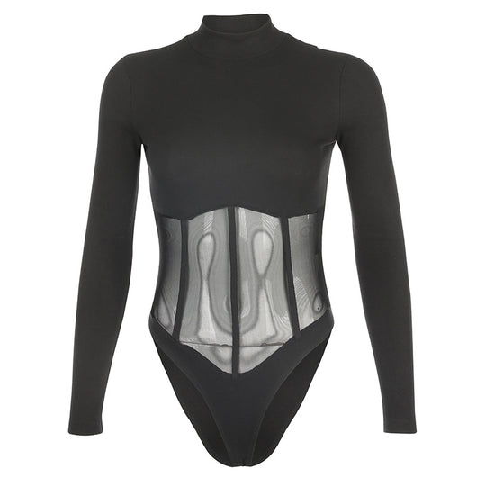 Jumpsuit con Detalles de Malla Estructurada - Image 14
