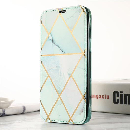 Funda Tipo Cartera para iPhone con Diseño Mármol y Compartimentos para Tarjetas - Image 18
