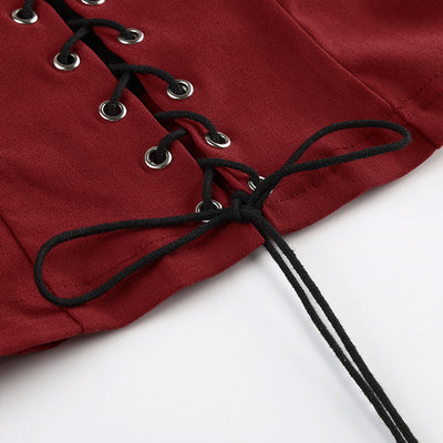 Camiseta Ajustada Bicolor con Encaje y Control de Cintura - Image 9