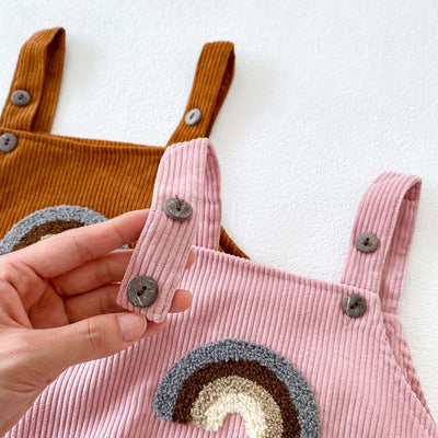 Mono Tipo Sling con Bolsa para Bebé Niño y Niña - Diseño Arcoíris en Pana - Image 12