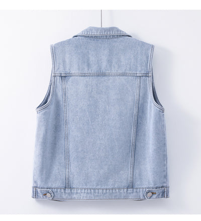 Chaleco Denim Suelto sin Mangas para Mujer - Prenda Versátil - Image 12
