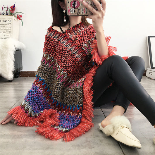 Abrigo Mujer con Flecos - Elegancia y Confort - Image 2