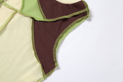 Playera Coctel sin Mangas Cuello Redondo Bicolor Ajustada - Image 14