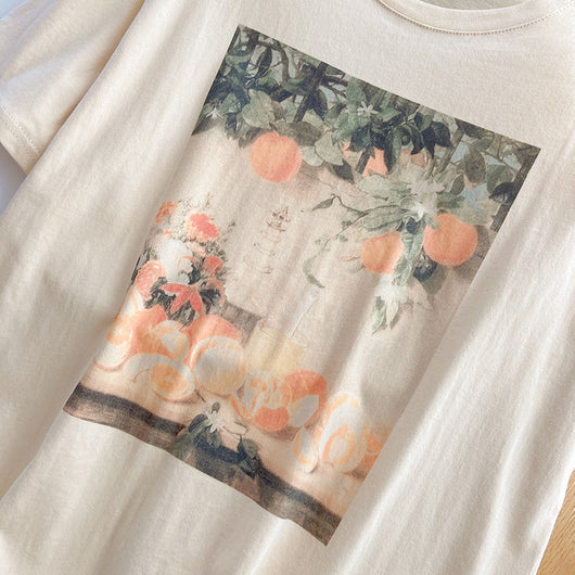 Playera Holgada Cuello Redondo con Estampado - Image 4