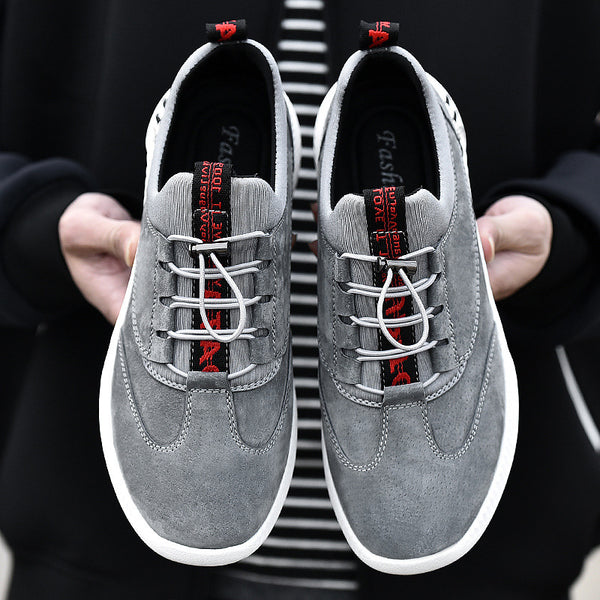 Zapatos Casuales de Cuero para Hombre Talla Grande con Malla Transpirable