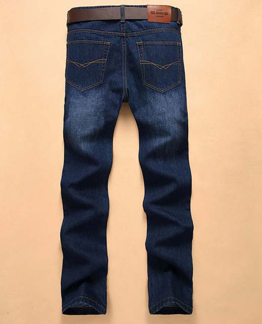 Pantalones Vaqueros Rectos Coreanos para Hombre - Image 3