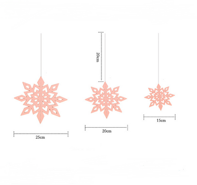 Set 6 Adornos Navideños 3D Recortables Copo de Nieve - Decoraciones Colgantes para Árbol y Hogar - Image 3