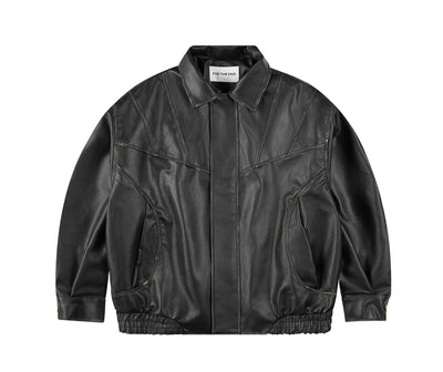 Ropa de Cuero Retro Holgada para Hombre y Mujer - Image 7