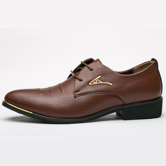 Zapatos Oxford Formales de Cuero Charol Negro para Hombre - Elegancia Clásica Talla Grande