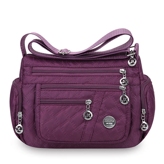 Bolso de Hombro Acolchado con Bordado y Almacenamiento de Tres Capas - Image 7
