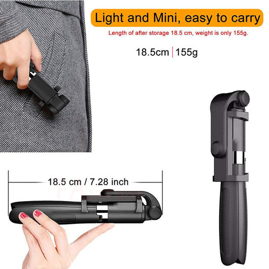 Trípode Selfie Stick Universal con Bluetooth - Compatible con iPhone y Android - Image 4