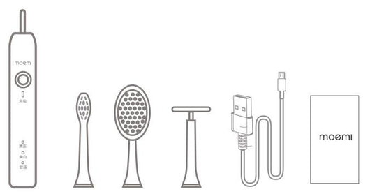 Cepillo de Dientes Eléctrico Ultrasónico Moemi con Cerdas Suaves para Adultos - Image 5