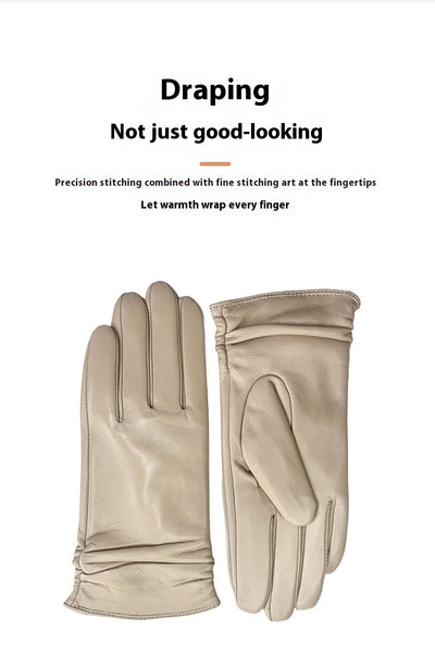 Guantes de Cuero Oveja para Mujer con Pantalla Táctil - Invierno Cálido - Image 10
