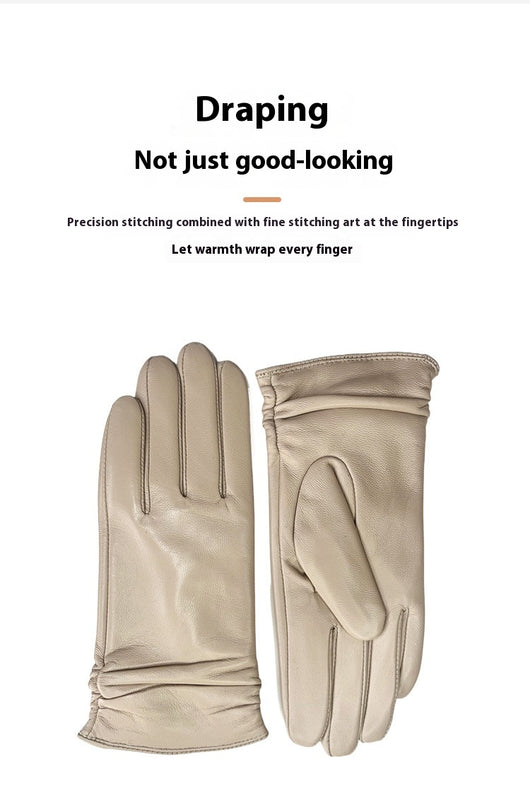 Guantes de Cuero Oveja para Mujer con Pantalla Táctil - Invierno Cálido - Image 10