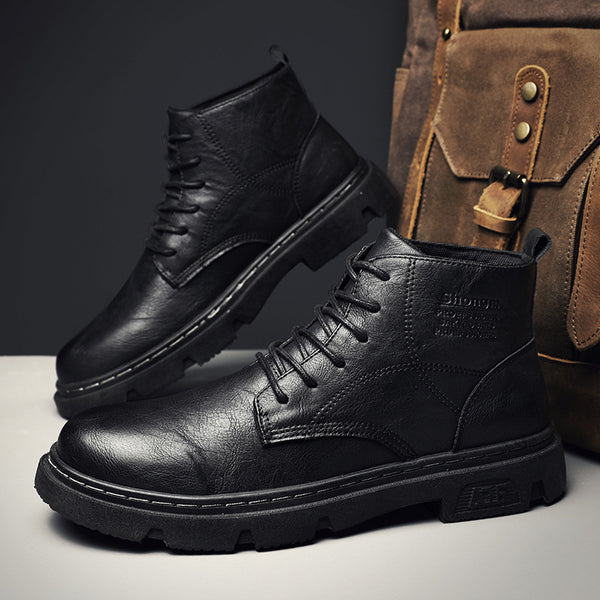 Botas de Motociclista Vintage para Hombre - Estilo Tendencia