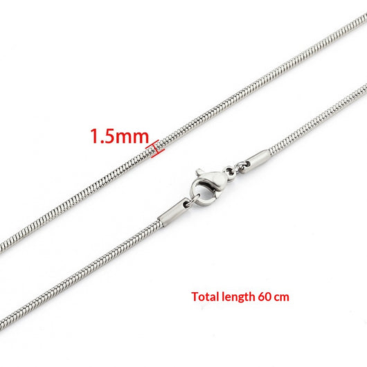 Cadena de Serpiente en Acero Inoxidable para Hombre - Diseño Elegante - Image 4