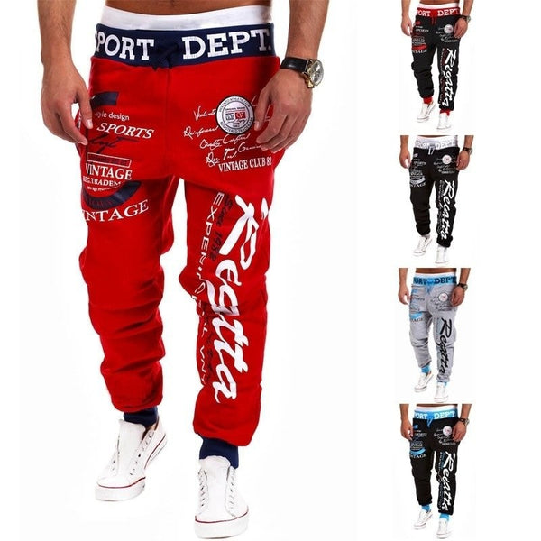 Pantalones Harem Skinny con Estampado de Letras