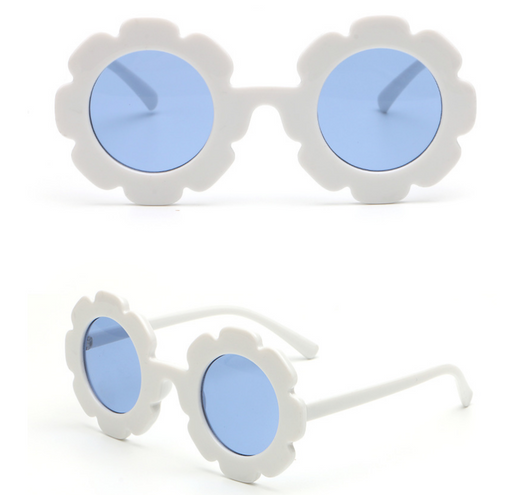 Gafas de sol infantiles marco redondo con flores - Diseño personalizado para niñas - Image 4