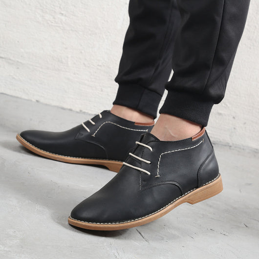 Botas Casuales de Cuero para Hombre - Zapatos de Trabajo Versátiles - Image 4