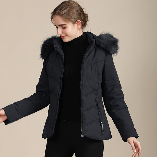 Chaqueta Acolchada de Algodón para Mujer - Cuello Alto Versátil Otoño Invierno - Image 8