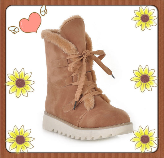 Botas Cálidas para Nieve con Cordones - Botines Impermeables - Image 8