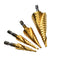 Set de 4 Brocas Espirales Recubiertas en Titanio