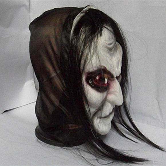 Máscara de Terror con Cabello Largo para Festival de Fantasmas