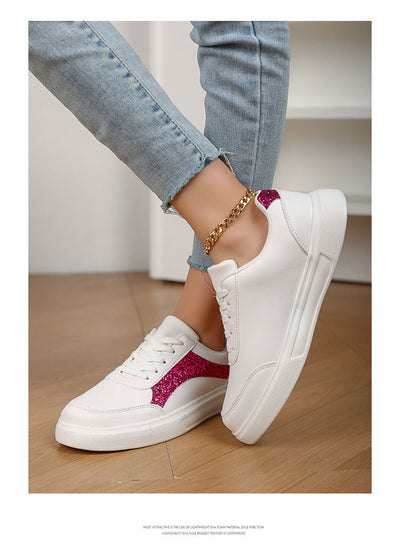 Tenis Blancos Brillantes para Uso Casual - Image 8
